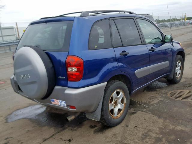 JTEHD20V246020697 - 2004 TOYOTA RAV4 BLUE photo 4