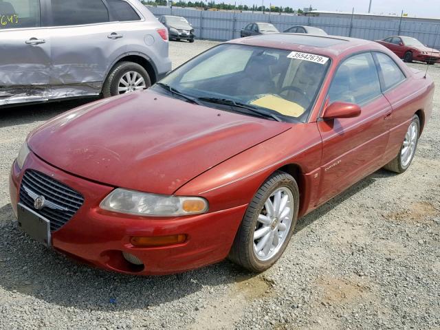 4C3AU52N6XE025452 - 1999 CHRYSLER SEBRING LX RED photo 2