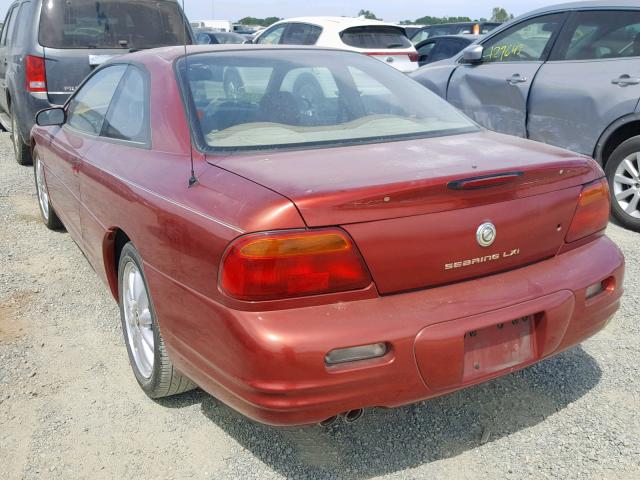 4C3AU52N6XE025452 - 1999 CHRYSLER SEBRING LX RED photo 3