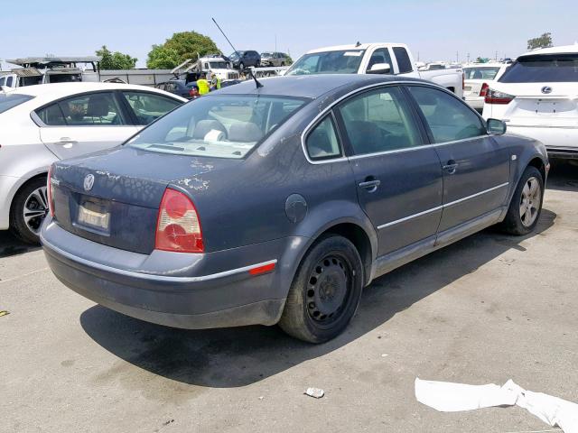 WVWPD63B12P437132 - 2002 VOLKSWAGEN PASSAT GLS BLUE photo 4