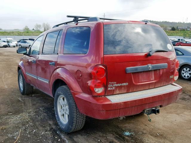 1D8HB48N88F121373 - 2008 DODGE DURANGO SL BURGUNDY photo 3