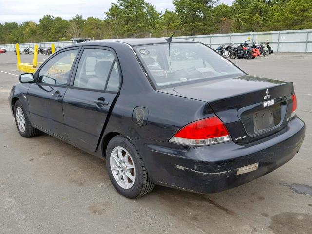 JA3AJ26E34U038903 - 2004 MITSUBISHI LANCER ES BLACK photo 3