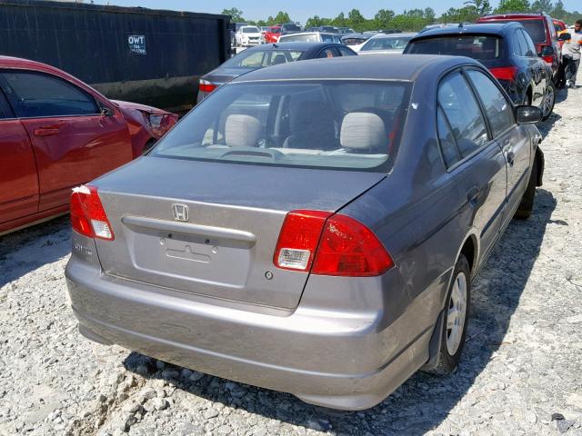 1HGES16305L001678 - 2005 HONDA CIVIC DX V GRAY photo 4