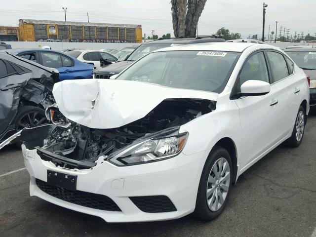 3N1AB7APXHY272403 - 2017 NISSAN SENTRA S WHITE photo 2