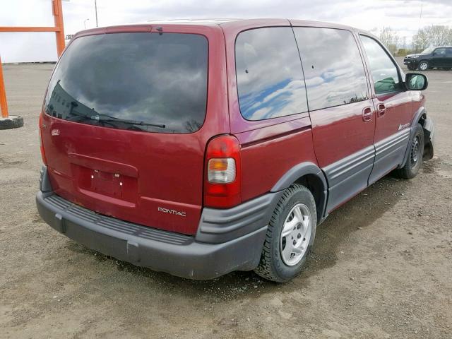 1GMDU03E54D163363 - 2004 PONTIAC MONTANA RED photo 4