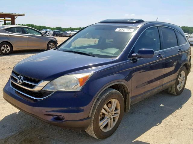 5J6RE4H71BL097299 - 2011 HONDA CR-V EXL BLUE photo 2