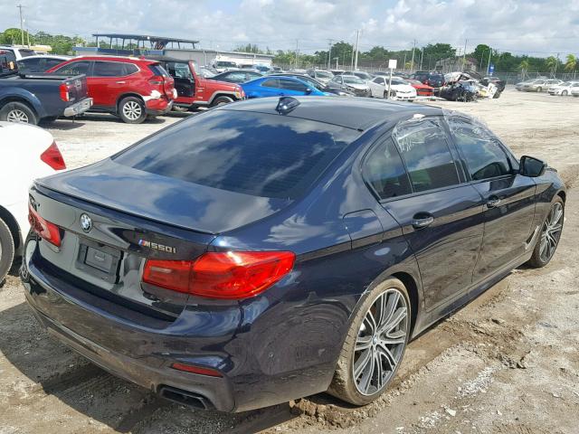 WBAJB9C54JB035573 - 2018 BMW M550XI BLUE photo 4