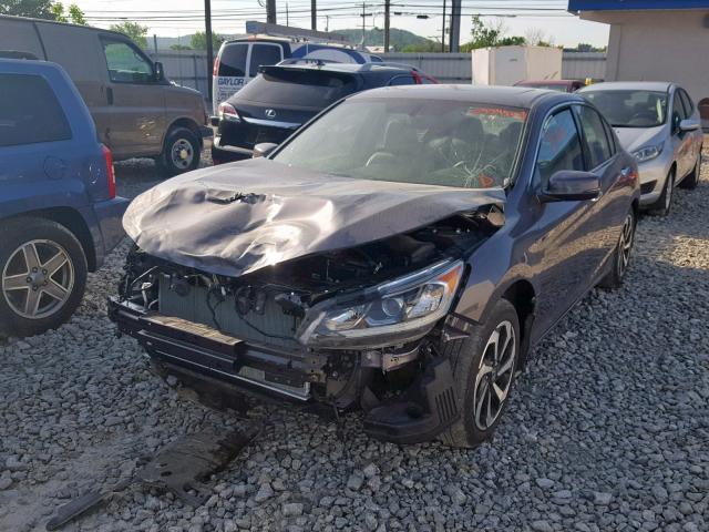 1HGCR3F8XGA007576 - 2016 HONDA ACCORD EXL GRAY photo 2