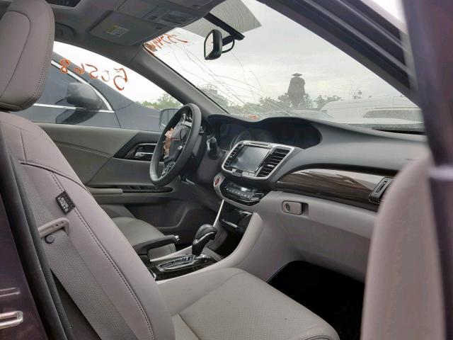 1HGCR3F8XGA007576 - 2016 HONDA ACCORD EXL GRAY photo 5