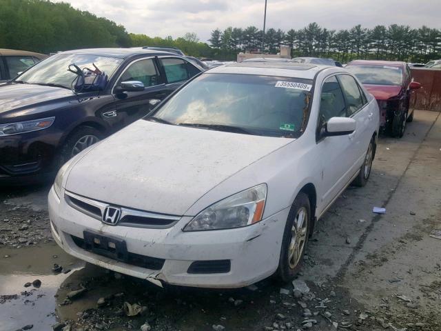 1HGCM56707A033234 - 2007 HONDA ACCORD EX WHITE photo 2