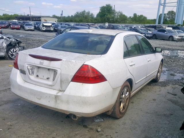 1HGCM56707A033234 - 2007 HONDA ACCORD EX WHITE photo 4