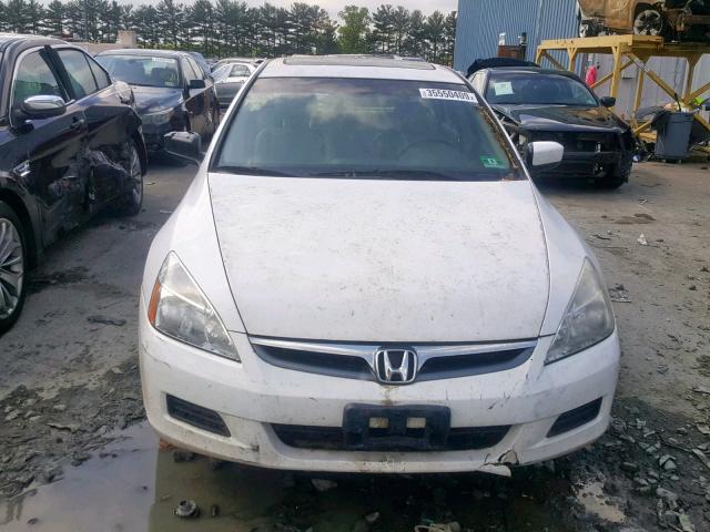 1HGCM56707A033234 - 2007 HONDA ACCORD EX WHITE photo 9