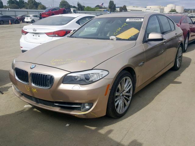 WBAFU9C56CC787501 - 2012 BMW 550 XI GOLD photo 2