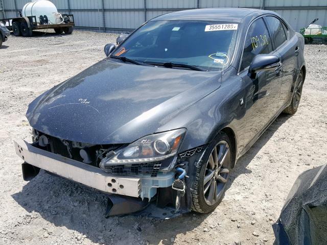 JTHBF5C26B2101681 - 2011 LEXUS IS 250 GRAY photo 2