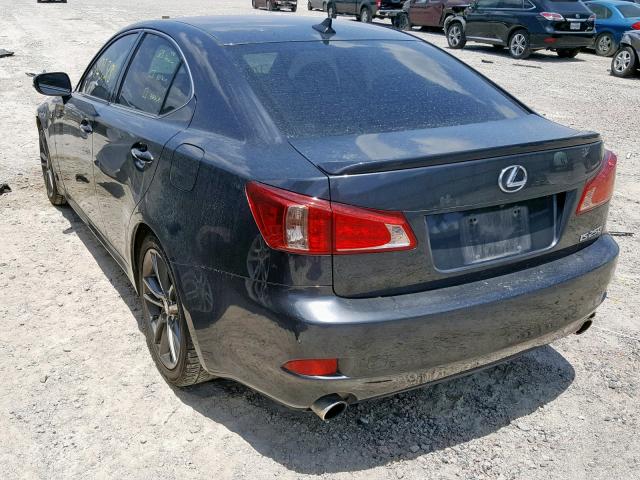 JTHBF5C26B2101681 - 2011 LEXUS IS 250 GRAY photo 3