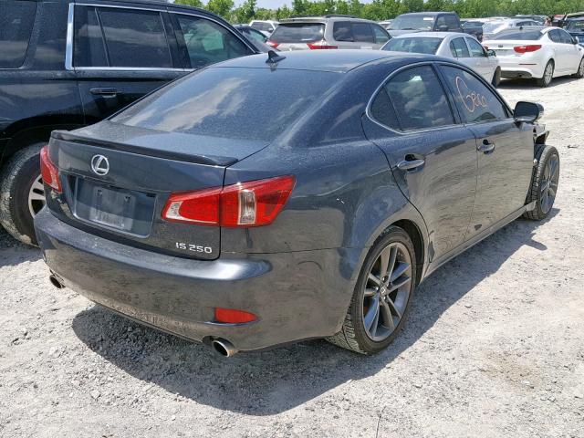 JTHBF5C26B2101681 - 2011 LEXUS IS 250 GRAY photo 4