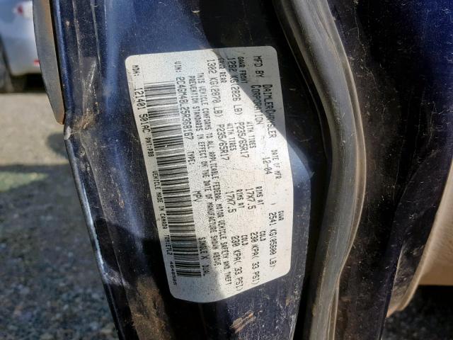 2C4GM48L25R368167 - 2005 CHRYSLER PACIFICA BLUE photo 10