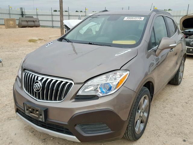 KL4CJASB5EB606026 - 2014 BUICK ENCORE BROWN photo 2