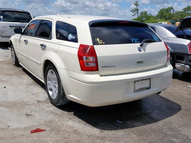 2D4FV47T76H128729 - 2006 DODGE MAGNUM SE WHITE photo 3