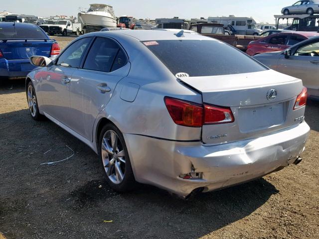 JTHBK262995089718 - 2009 LEXUS IS 250 SILVER photo 3