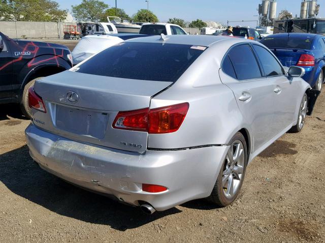 JTHBK262995089718 - 2009 LEXUS IS 250 SILVER photo 4