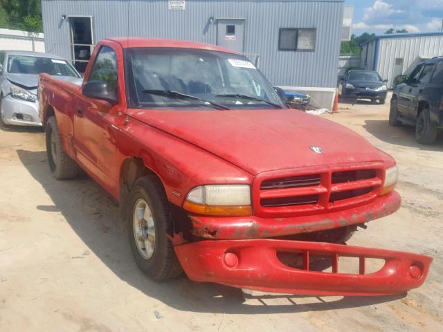 1B7FL26P2VS221242 - 1997 DODGE DAKOTA RED photo 1