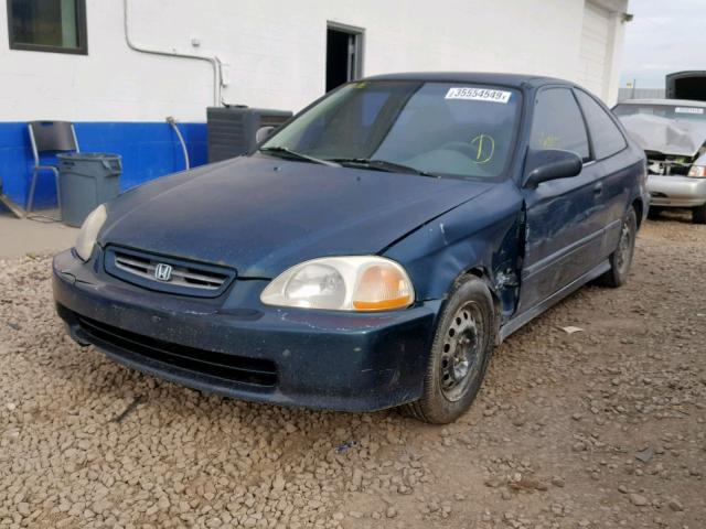 1HGEJ6124WL031735 - 1998 HONDA CIVIC DX GREEN photo 2