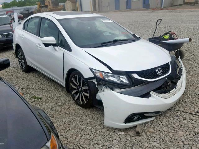 19XFB2F95FE057669 - 2015 HONDA CIVIC EXL WHITE photo 1