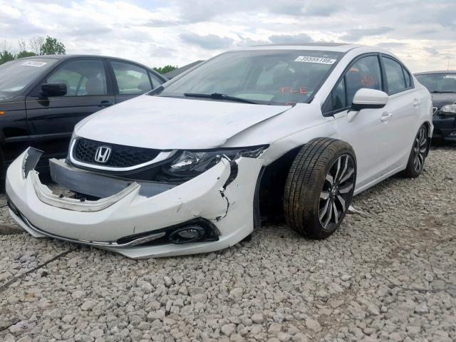 19XFB2F95FE057669 - 2015 HONDA CIVIC EXL WHITE photo 2