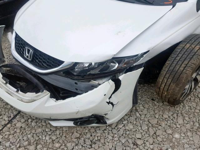 19XFB2F95FE057669 - 2015 HONDA CIVIC EXL WHITE photo 9