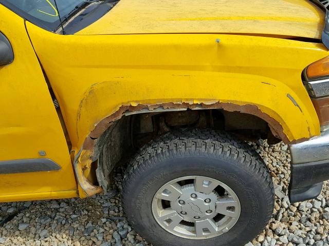 1GCDT13E878143814 - 2007 CHEVROLET COLORADO YELLOW photo 9