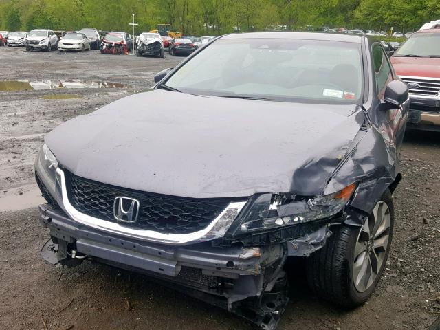 1HGCT1B85EA005534 - 2014 HONDA ACCORD EXL GRAY photo 2