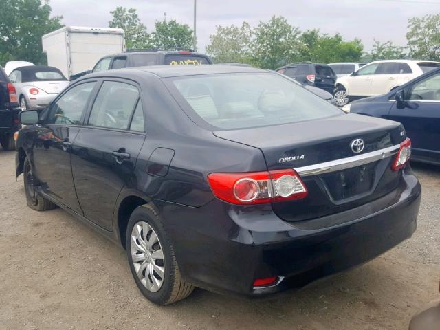 2T1BU4EE0CC785297 - 2012 TOYOTA COROLLA BA BLACK photo 3