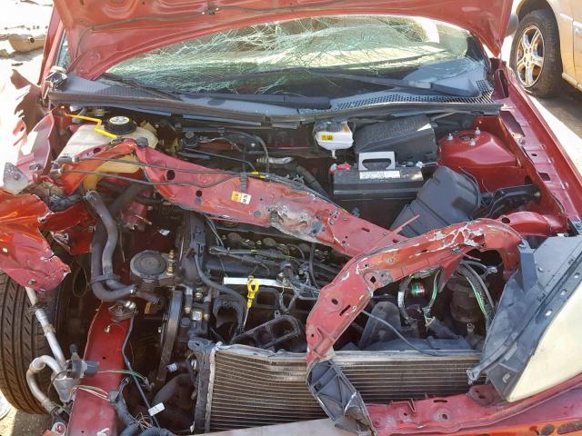 1FAFP34N75W315191 - 2005 FORD FOCUS ZX4 RED photo 7