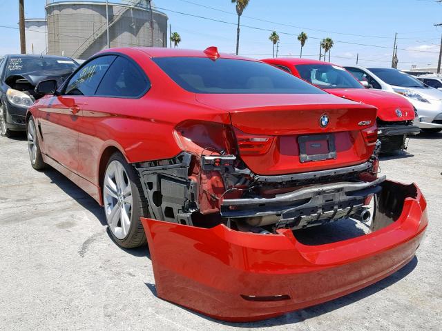 WBA3R1C57EK190498 - 2014 BMW 435 I RED photo 3