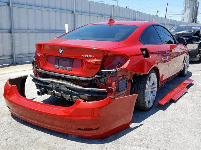 WBA3R1C57EK190498 - 2014 BMW 435 I RED photo 4