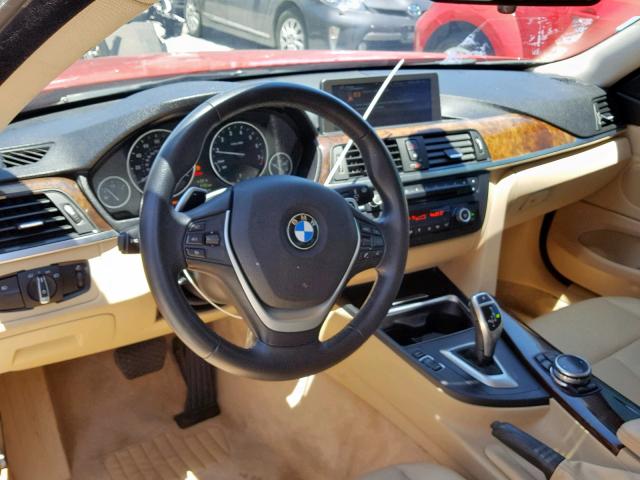 WBA3R1C57EK190498 - 2014 BMW 435 I RED photo 9