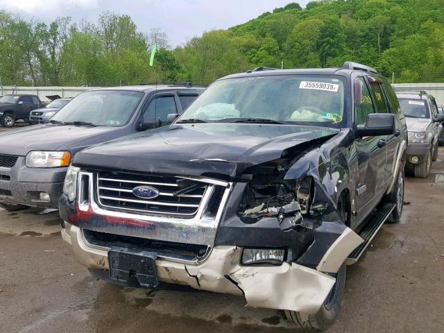 1FMEU74E97UA54663 - 2007 FORD EXPLORER E BLACK photo 2