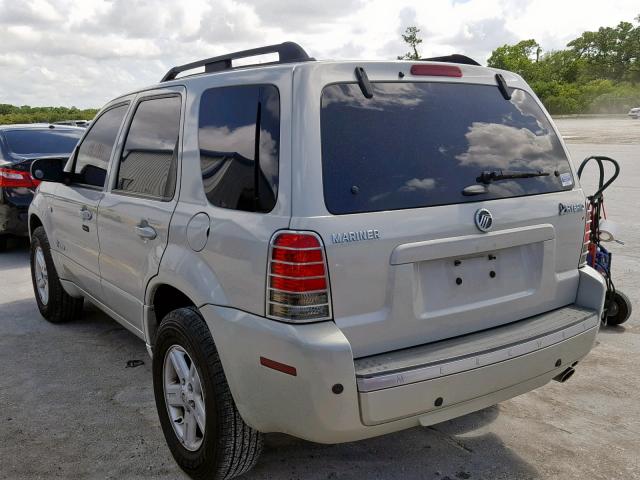 4M2CU39H27KJ04591 - 2007 MERCURY MARINER HE SILVER photo 3