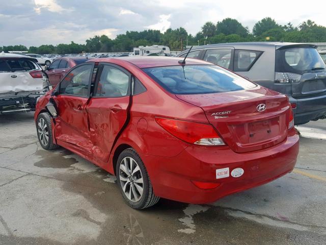 KMHCT4AE4HU277661 - 2017 HYUNDAI ACCENT SE RED photo 3