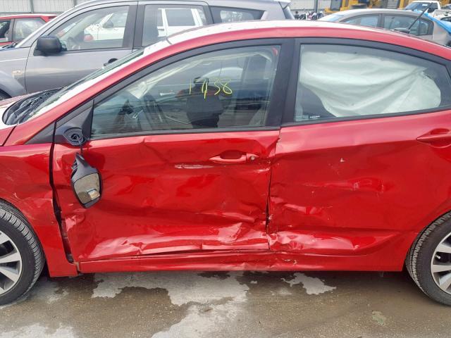 KMHCT4AE4HU277661 - 2017 HYUNDAI ACCENT SE RED photo 9