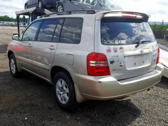 JTEHF21A930103180 - 2003 TOYOTA HIGHLANDER TAN photo 3