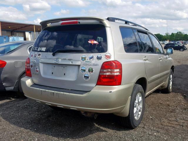 JTEHF21A930103180 - 2003 TOYOTA HIGHLANDER TAN photo 4