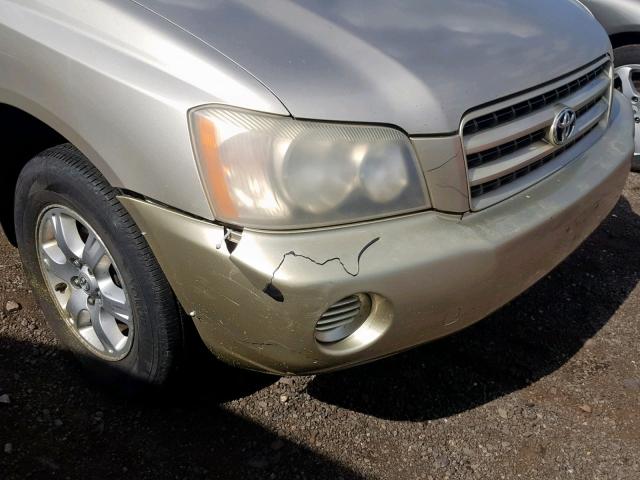 JTEHF21A930103180 - 2003 TOYOTA HIGHLANDER TAN photo 9