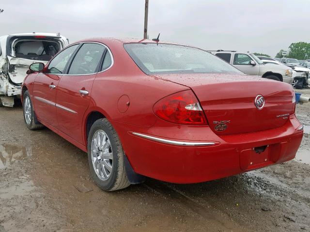 2G4WD582581270466 - 2008 BUICK LACROSSE C RED photo 3