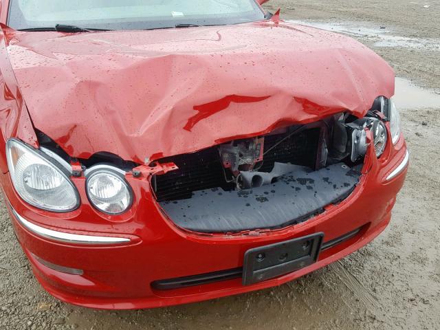 2G4WD582581270466 - 2008 BUICK LACROSSE C RED photo 9