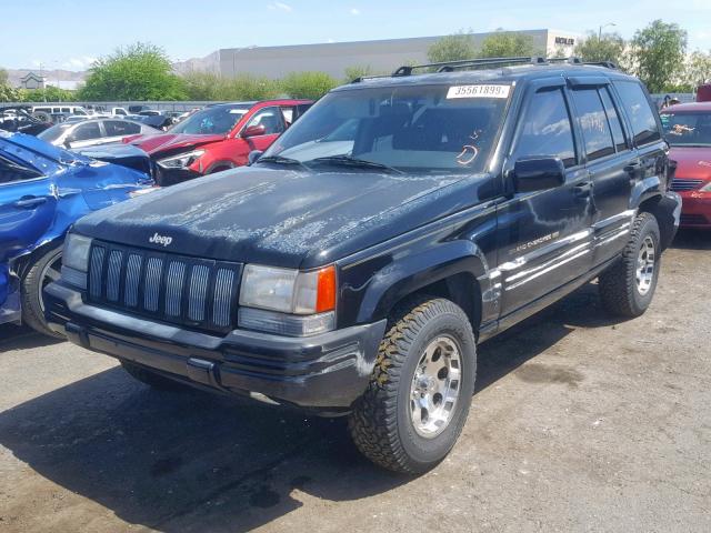 1J4GZ78Y1TC230327 - 1996 JEEP GRAND CHER BLACK photo 2