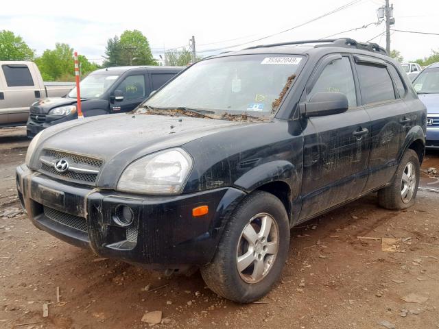 KM8JM12B25U191669 - 2005 HYUNDAI TUCSON GL BLACK photo 2