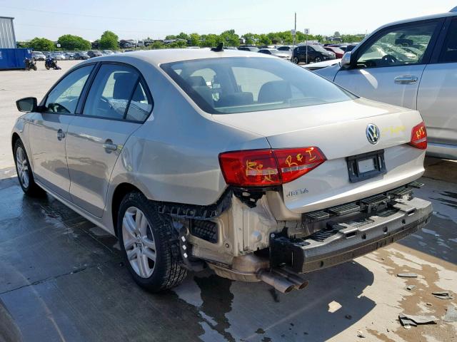 3VW2K7AJ4FM238844 - 2015 VOLKSWAGEN JETTA BASE GOLD photo 3