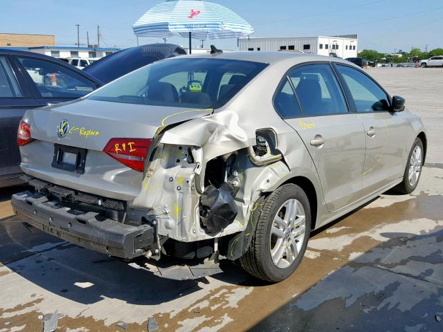 3VW2K7AJ4FM238844 - 2015 VOLKSWAGEN JETTA BASE GOLD photo 4